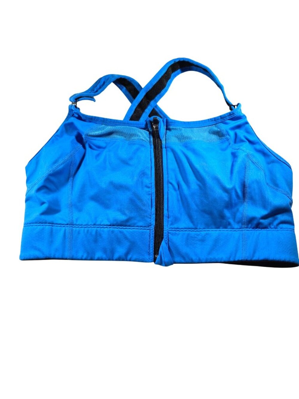 Sports Bra Medium Constantly Varied Gear Blue Full Zip fitness exercise clothes